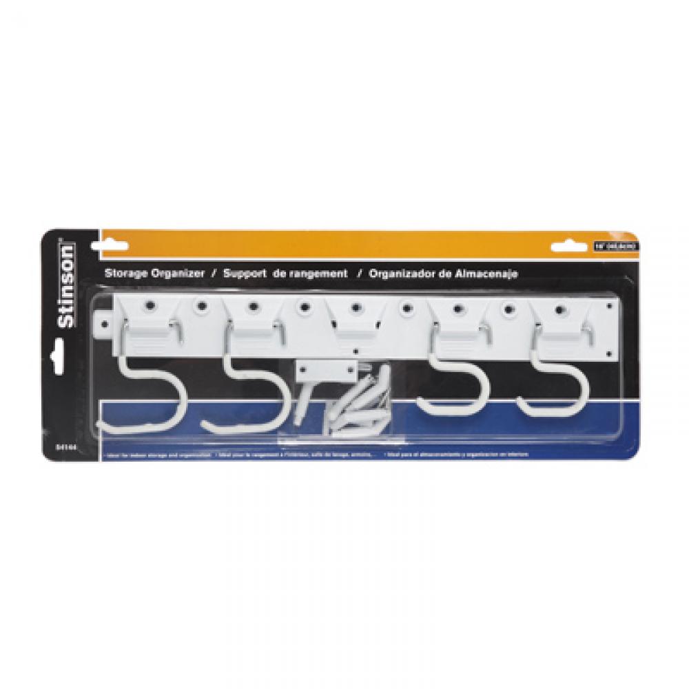 Wall Mount Adjustable Storage Rack 16in White
