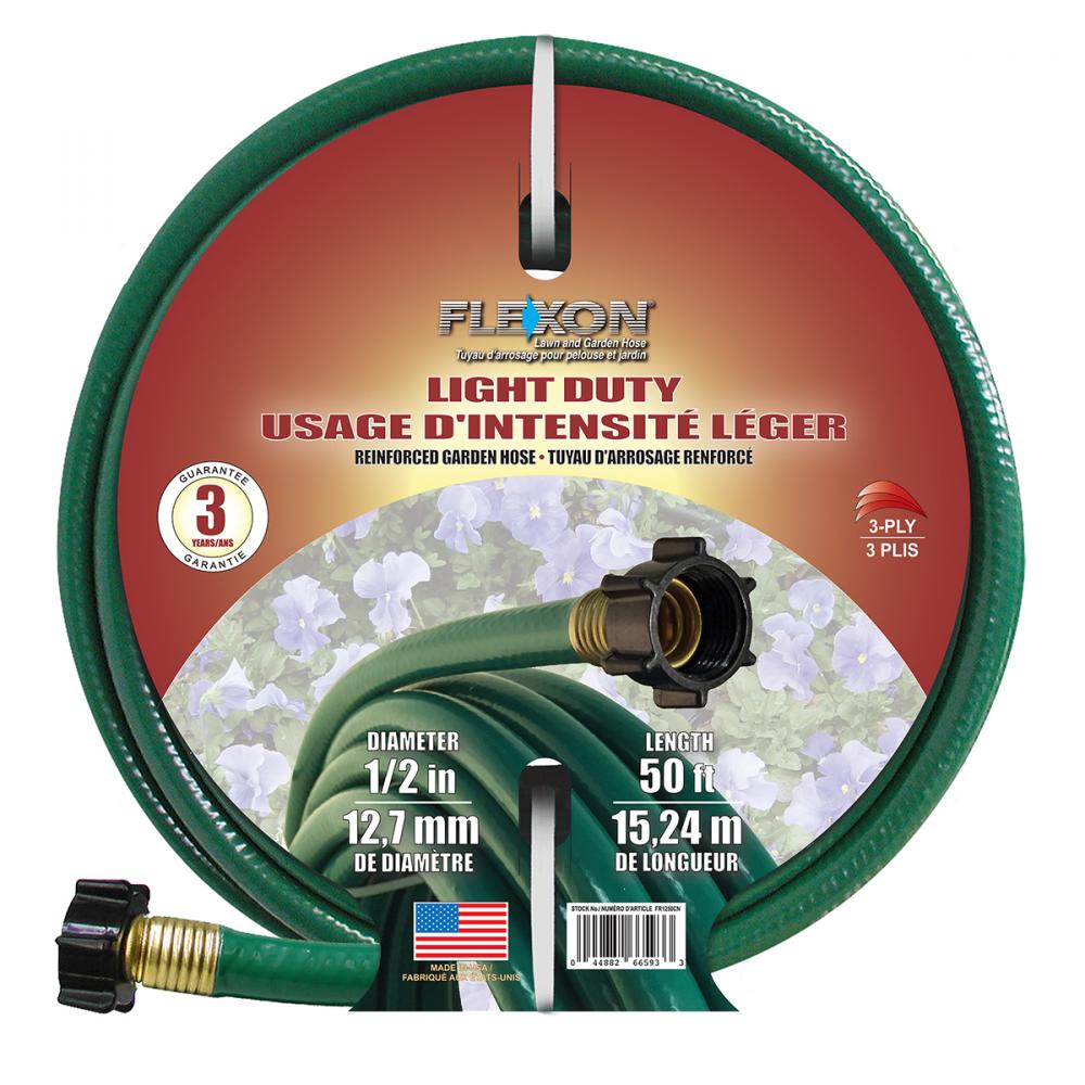 Water Hose Light Duty 1/2in x 50ft Green