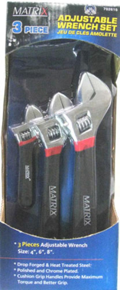 Adjustable Wrench Set (4-6-8in) 3pc