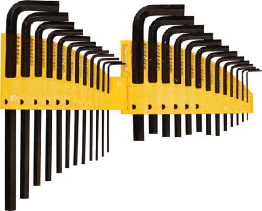 25PC Hex Key Set SAE 1/16 – 3/8in & Metric 1.27-11mm CR-V