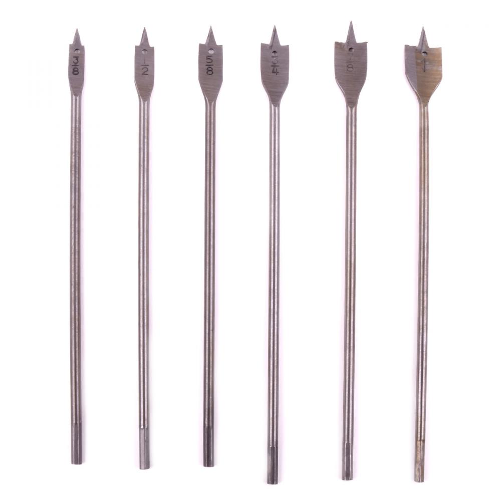 6PC Drill Bits Wood Boring 12in Set