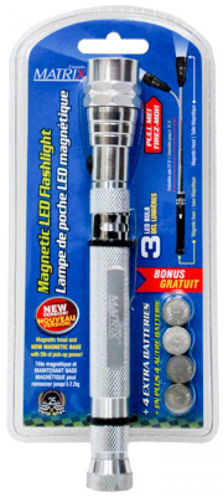 Magnetic Telescopic LED Flashlight with Flexible Neck LED