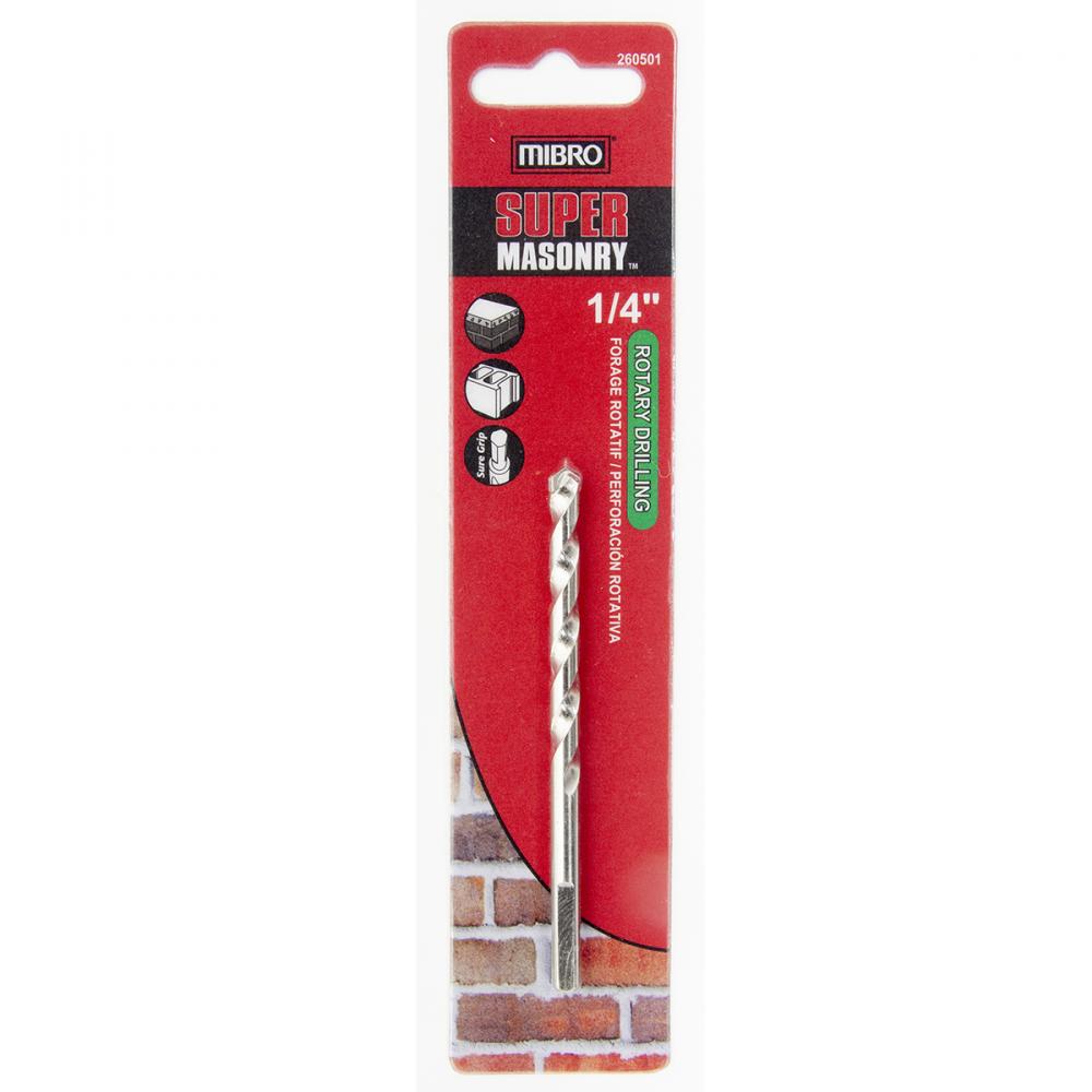 Drill Bit Masonry 1/4 x 4in with Straight Shank