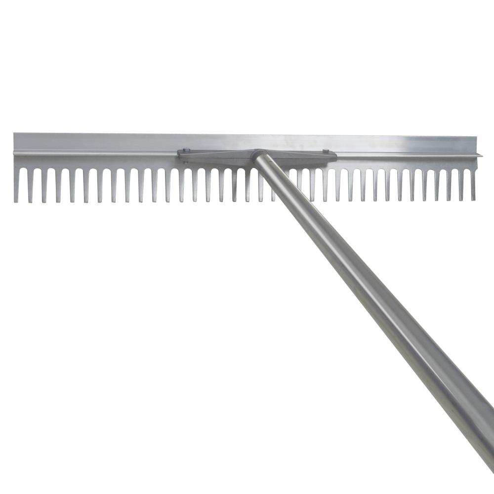 Levelling Rake Asphalt & Landscape 36-tine Aluminum W/7ft Mag Handle