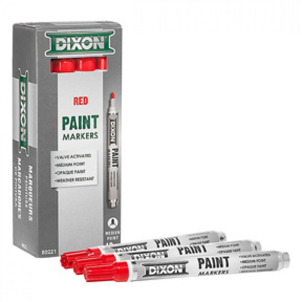 12pk Paint Marker - Valve Action - Medium Tip - Red