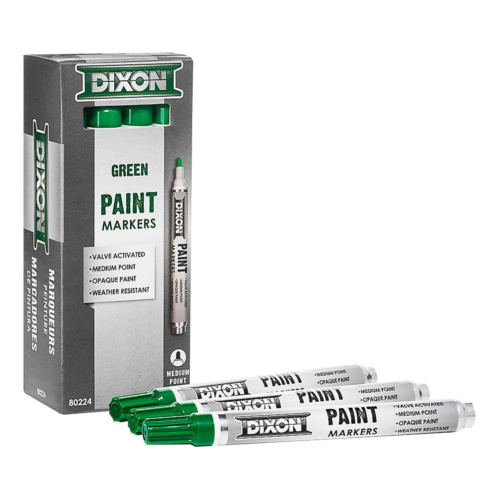 12pk Paint Marker - Valve Action - Medium Tip - Green