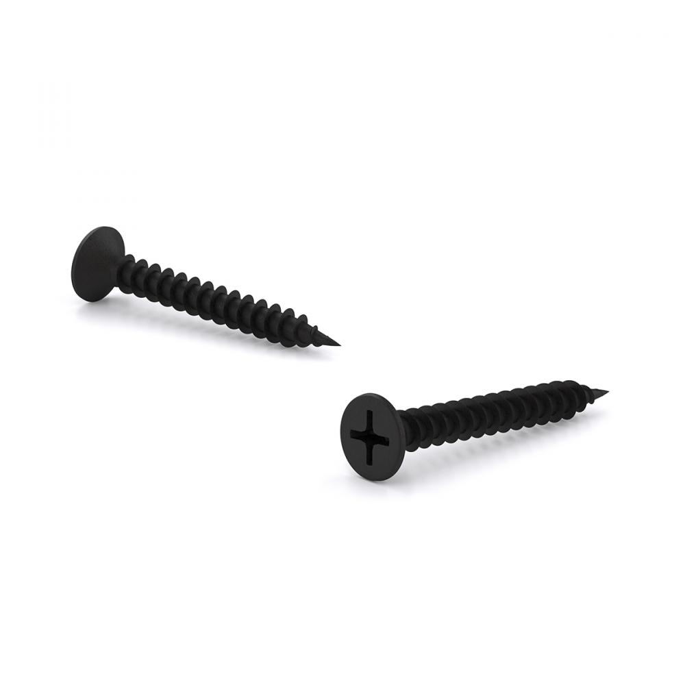 8000PK Drywall Screws Black Zinc #6 x 1¼in