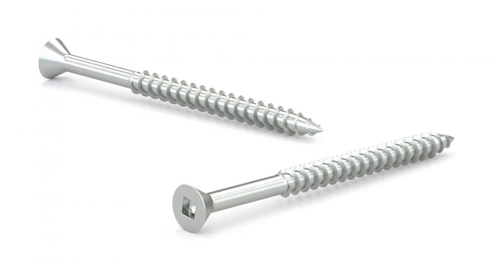 Screw Flat Head Socket Wood N°4 x 1in 100/Pk