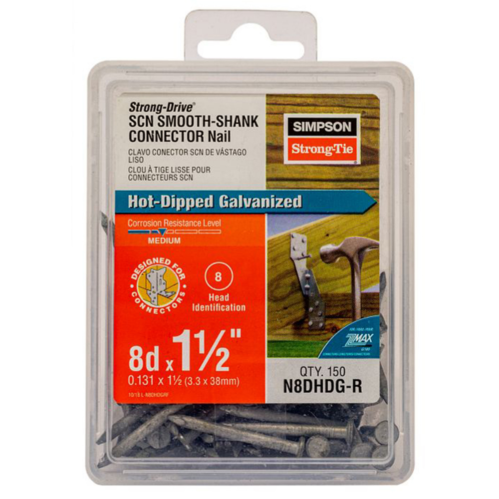 150PK Strong-Drive® HDG Smooth-Shank Connector Nail 10ga.#8 x 1½
