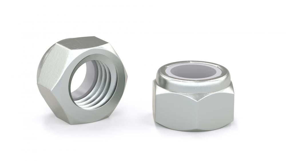 Lock Nut-Nylon Hex ½in -13 50Pk