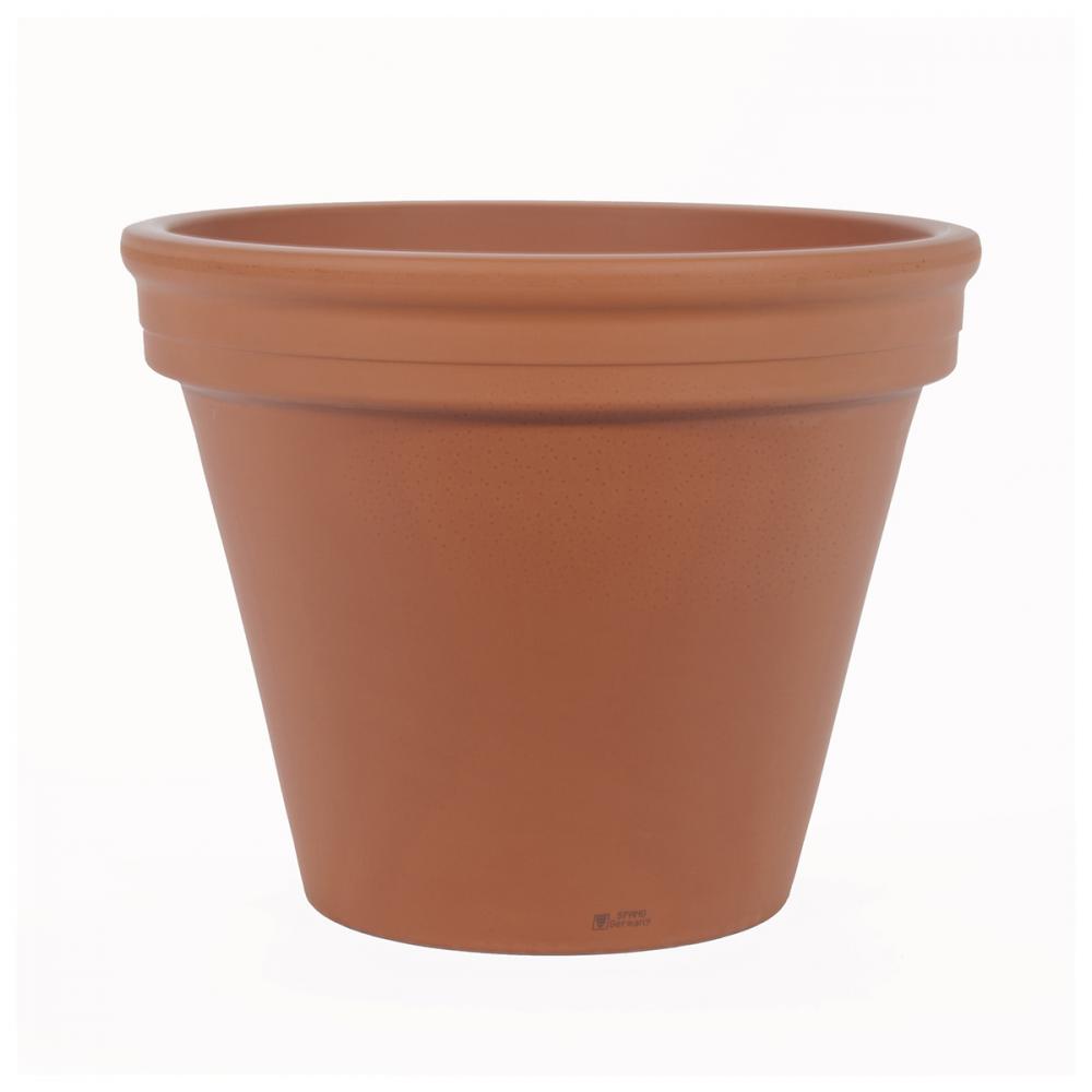 Spang Planter Clay Pot Terracotta 12.25inx9-1/2in