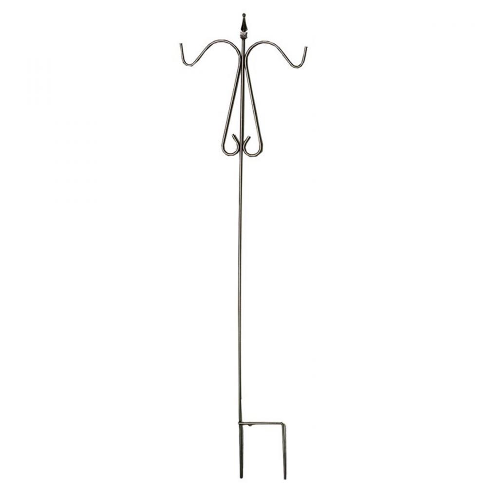 Garden Shepherd Hook Double Deluxe 84in Black