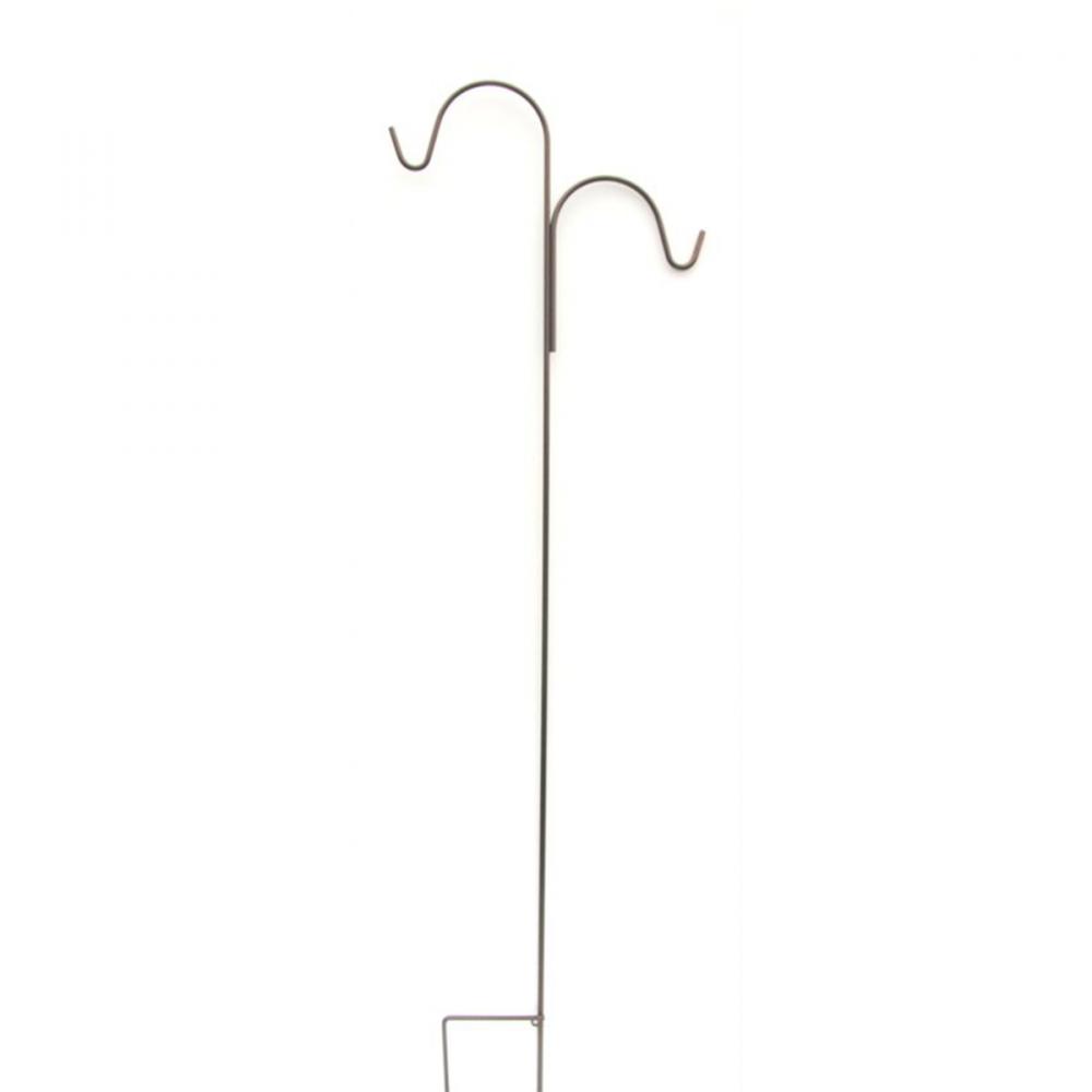 Garden Shepherd Hook Double Offset 84in Red