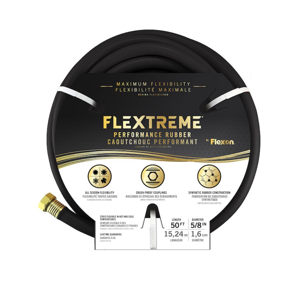 Water Hose Flextreme Synthetic Rubber 5/8in x 50ft Black