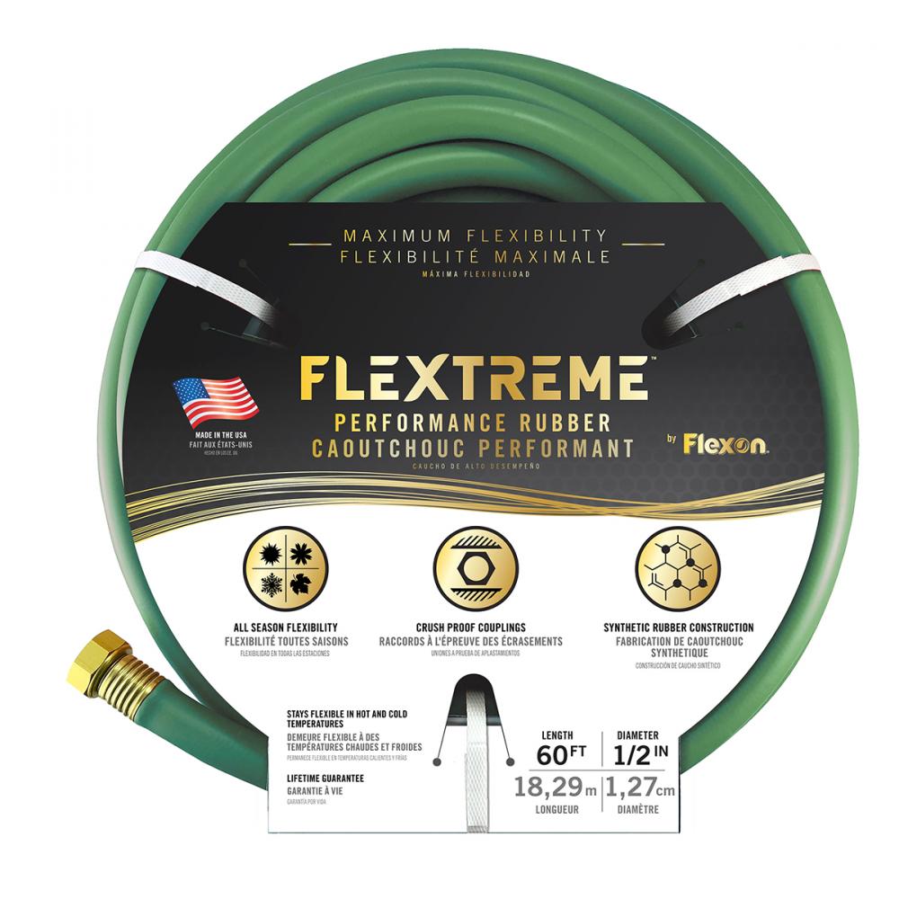 Water Hose Flextreme Synthetic Rubber 1/2in x 60ft Green