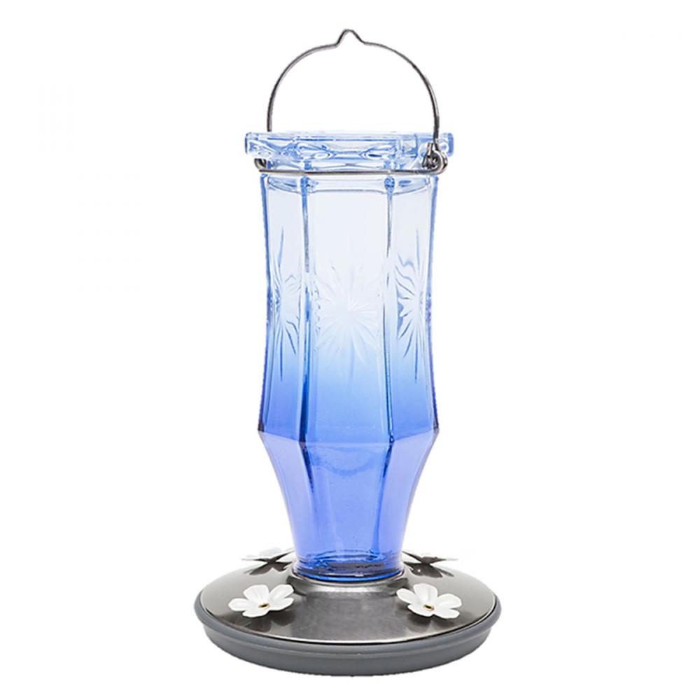 Hummingbird Feeder Vintage Sapphire Starburst 16oz