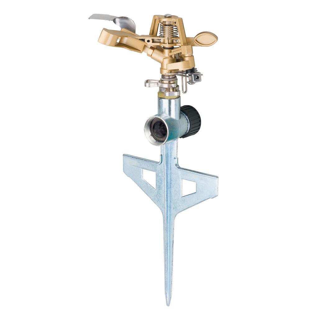 XT Lawn Sprinkler Metal Pulsating with Step Spike