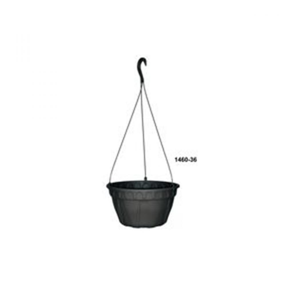 Azura Classic Hanging Planter Plastic 12in Black