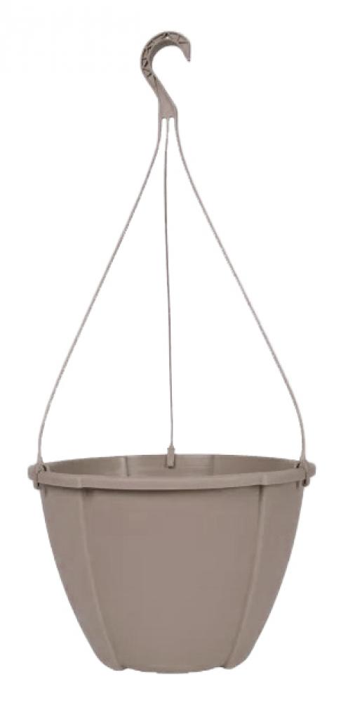 Quattro Contemporary Hanging Planter Plastic 12in Cappuccino