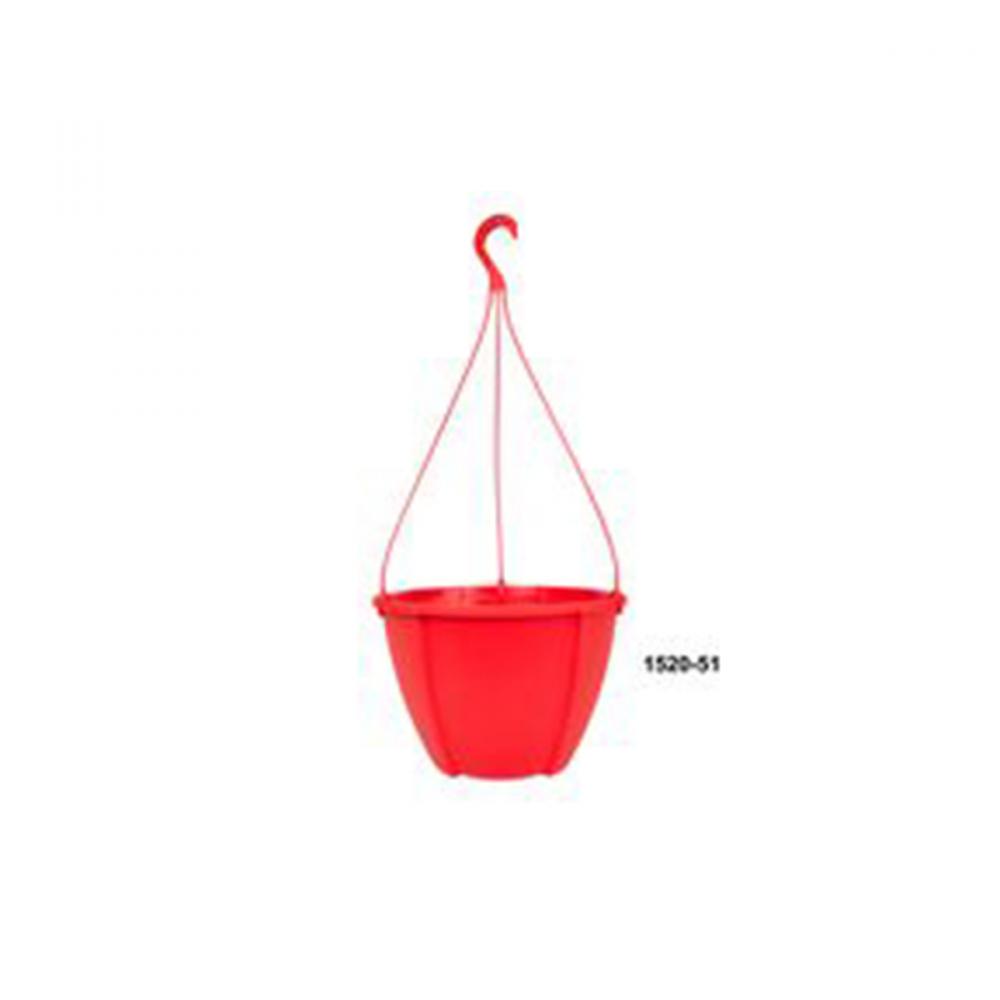 Quattro Contemporary Hanging Planter Plastic 12in Red
