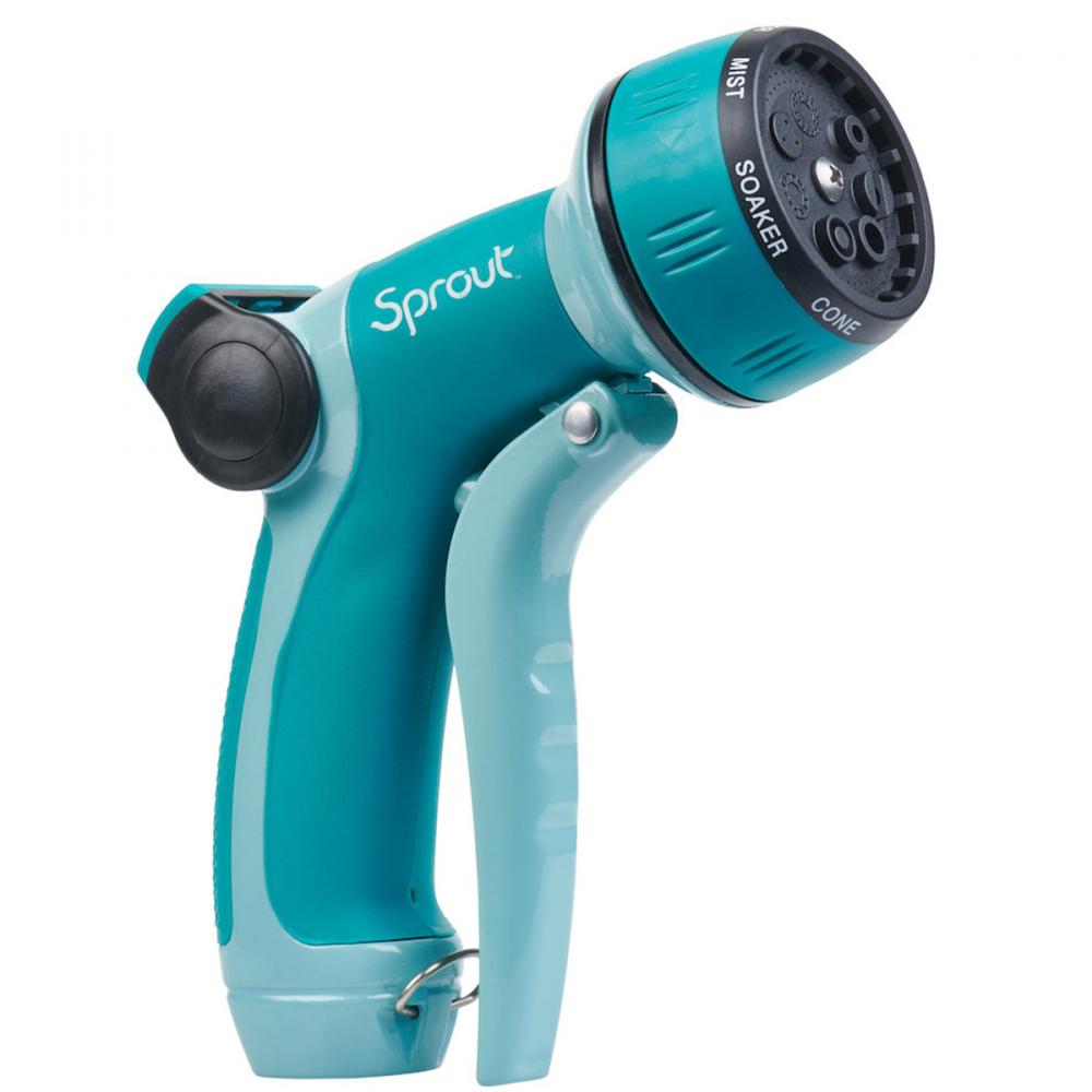Sprout Hose Nozzle Sprayer Metal Front Trigger 7 Pattern Gooseberry Green