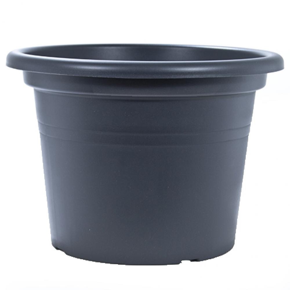 Tereplast Planter Plastic Round Cilindro Anthracite 8in