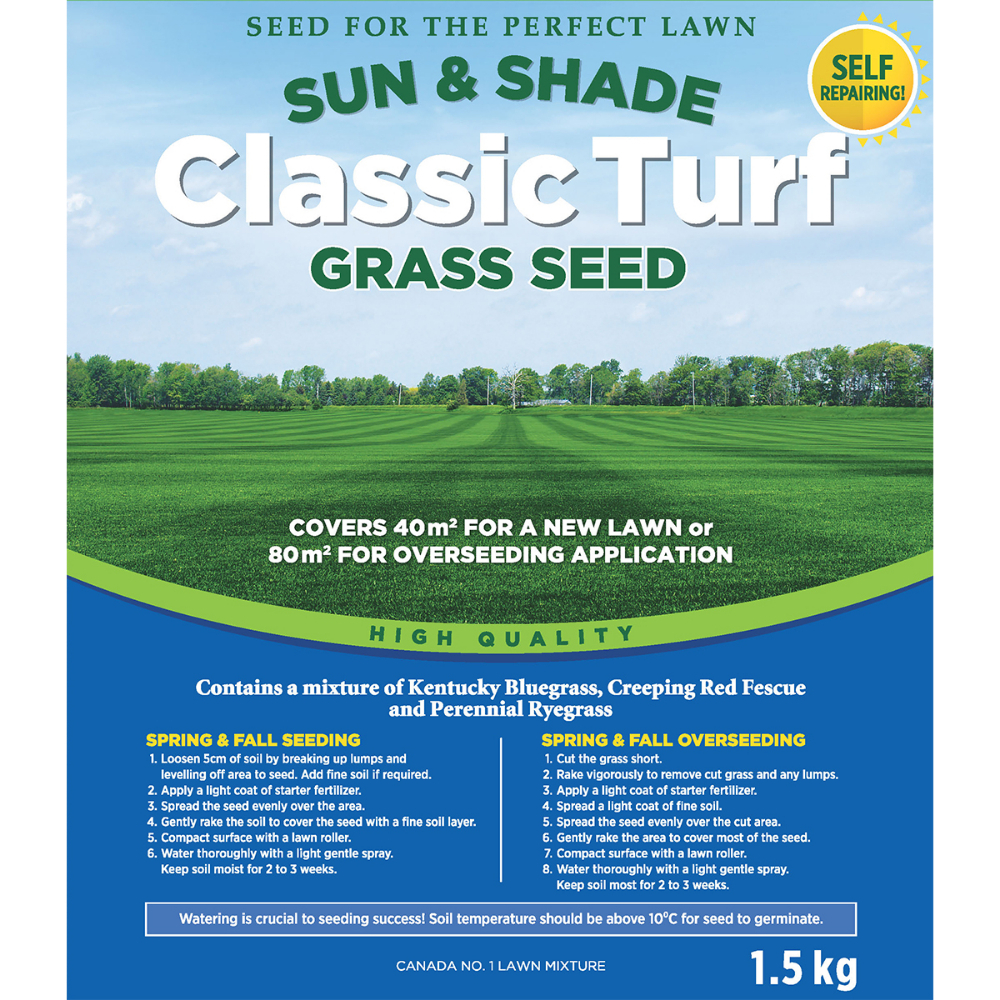 Classic Turf Sun & Shade Grass Seed 1.5KG