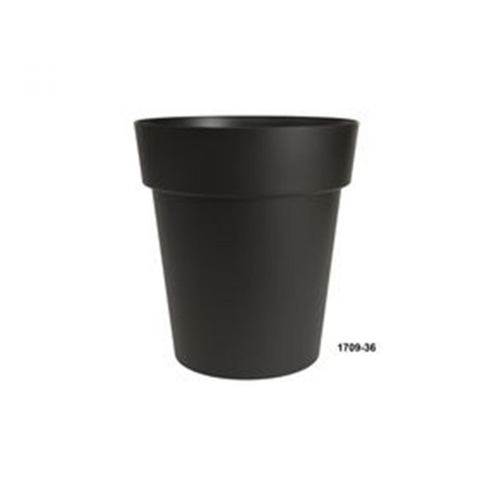 Viva Self-Watering Planter Plastic Round 9x10in Black