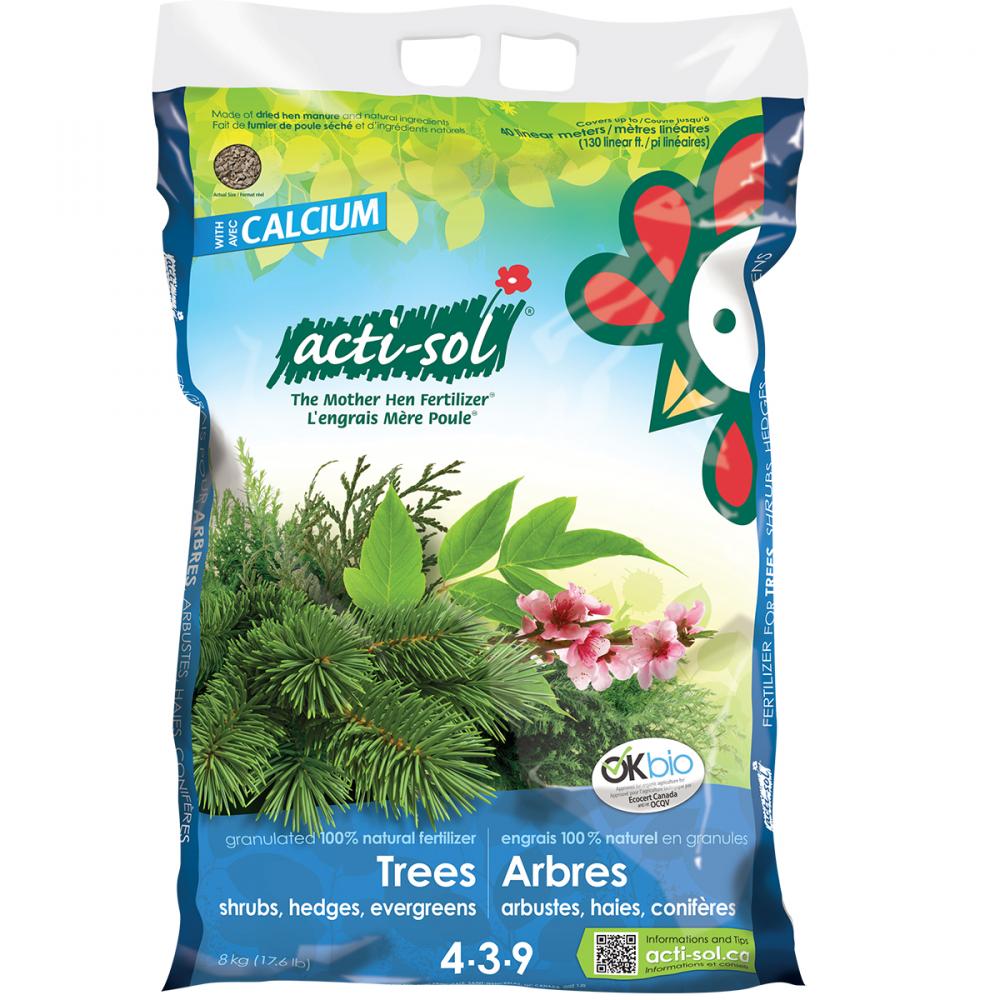 Acti-Sol Trees/Shrubs/Hedges & Evergreens Fertilizer 8Kg 4-3-9