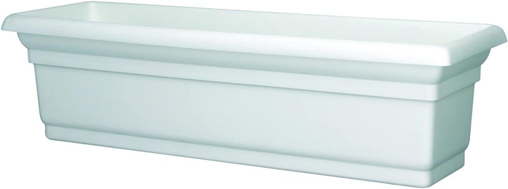 Distinction Window Box Planter Plastic No Bracket 30x7x7 White