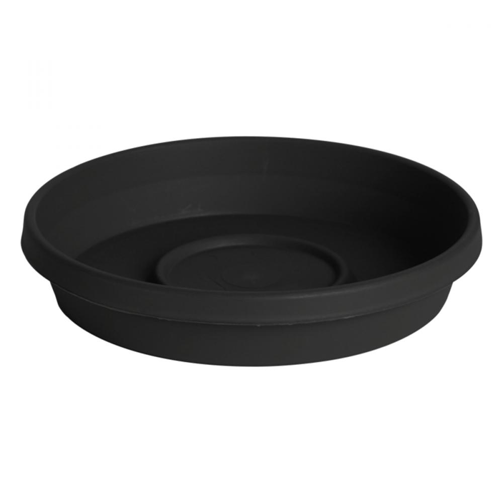 Terra Plant Saucer Plastic Black 8in