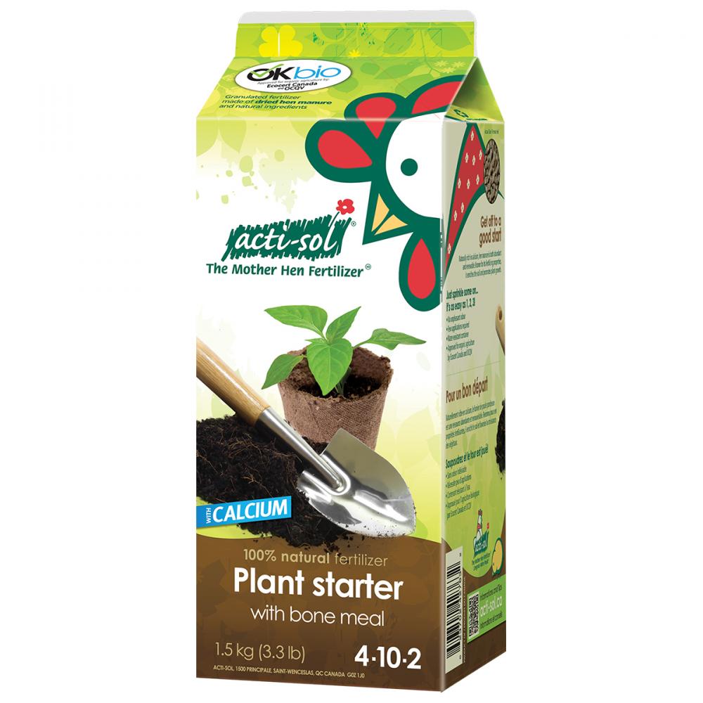 Acti-Sol Plant Starter Hen Manure Fertilizer w/ Bone Meal 4-10-2 1.5Kg