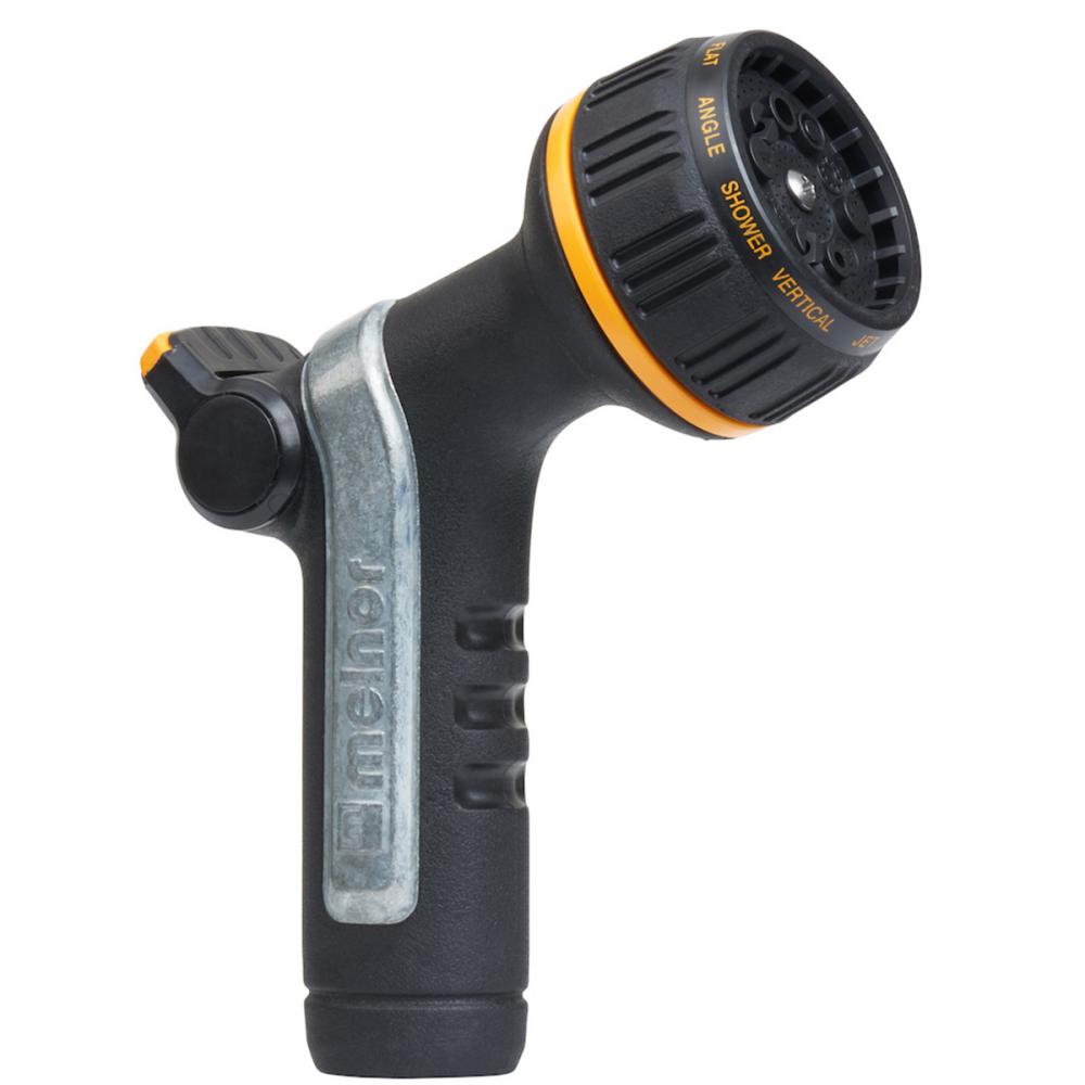 XT Hose Nozzle Sprayer Metal Thumb Trigger 10 Pattern Rubberized Grip Black