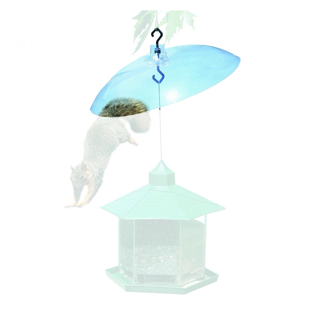 Squirrel Baffle Dome for Bird Feeder Transparent Dual Mount 16in dia. x 2.78in
