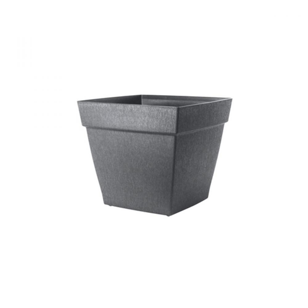 Harmony Self-Watering Planter Plastic Square 16x16x14 Slate