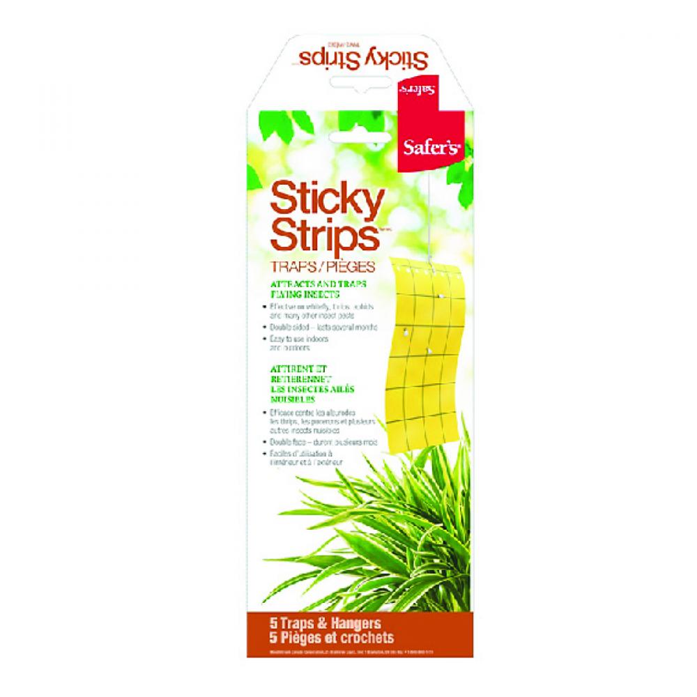 Safer&#39;s Flying Insect Sticky Strips Traps & Hangers 5/Pk