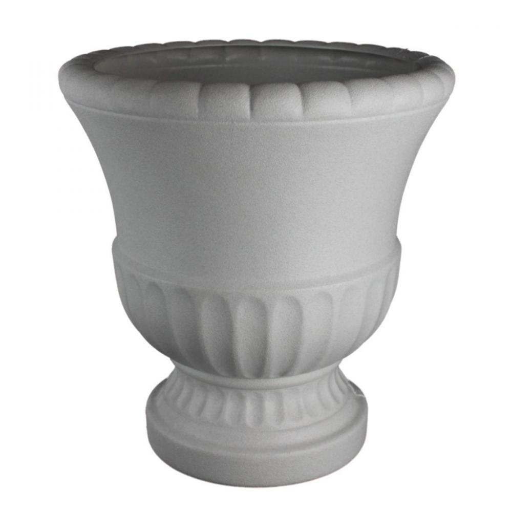 Planter Grecian Urn Plastic Round 15 Diam x 16in Concrete colour