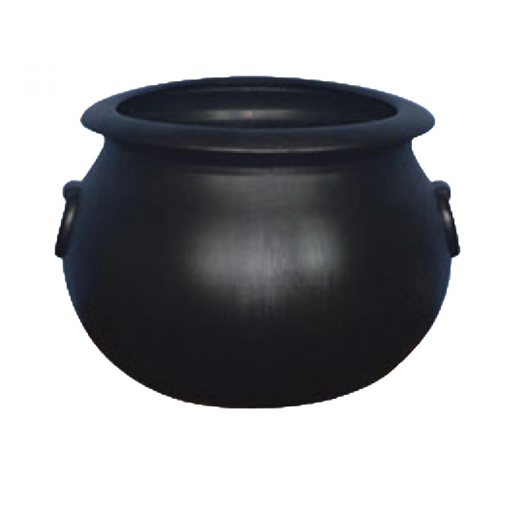 Planter Blow Mold Cauldron 16in Black