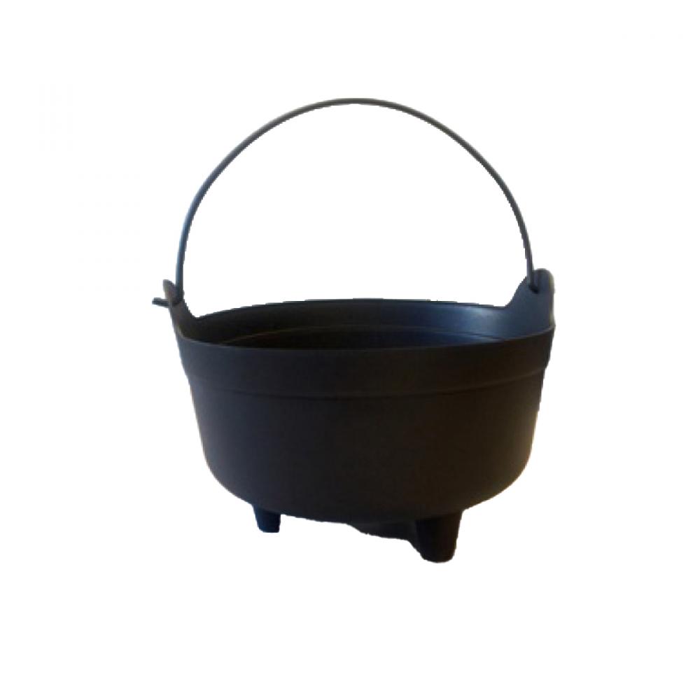 Planter Blow Mold Dutch Kettle 14in Black