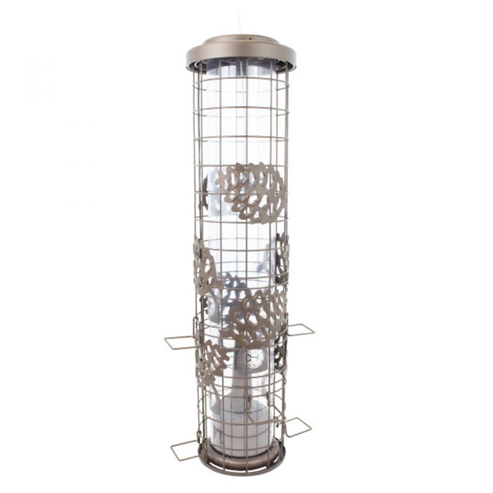 Wild Bird Feeder Metal Squirrel Be Gone Flexports Holds 1.75Lb of Seeds