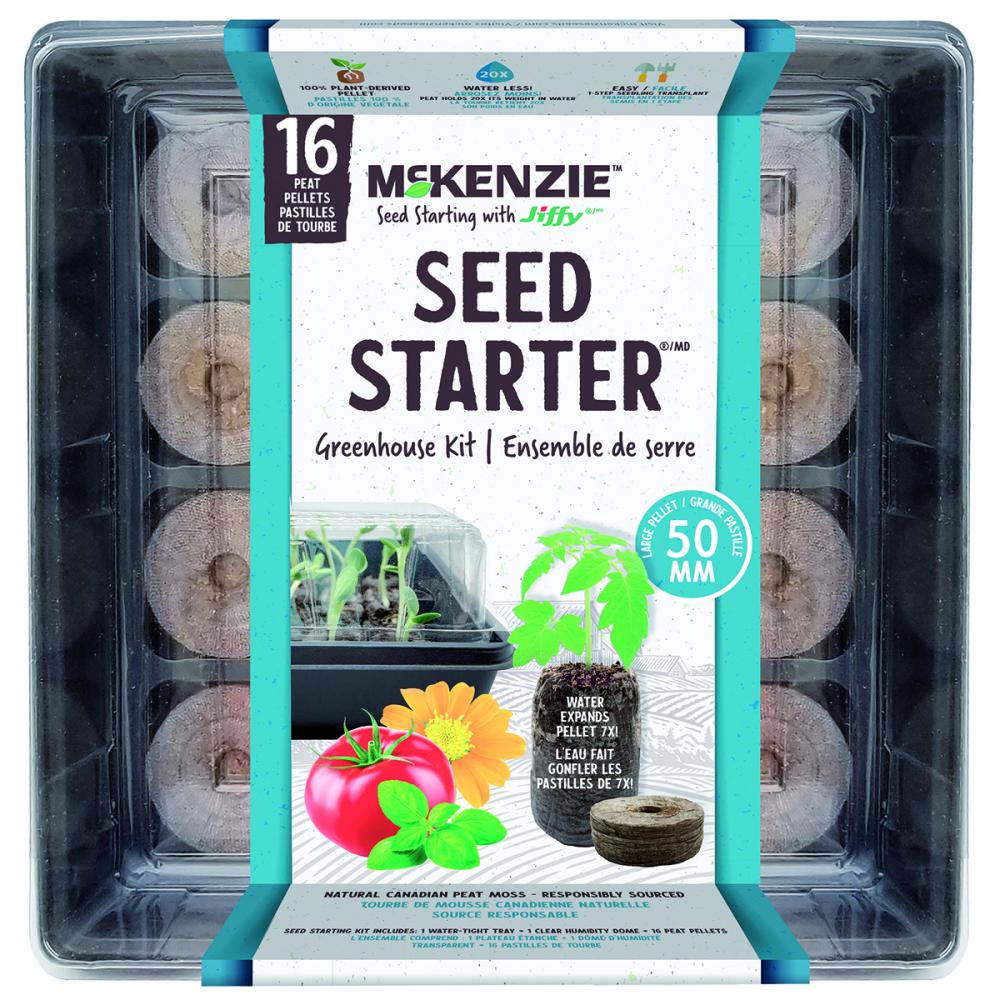 Jiffy Tomato Seed Starter Greenhouse Kit With 16x50mm Peat Pellets