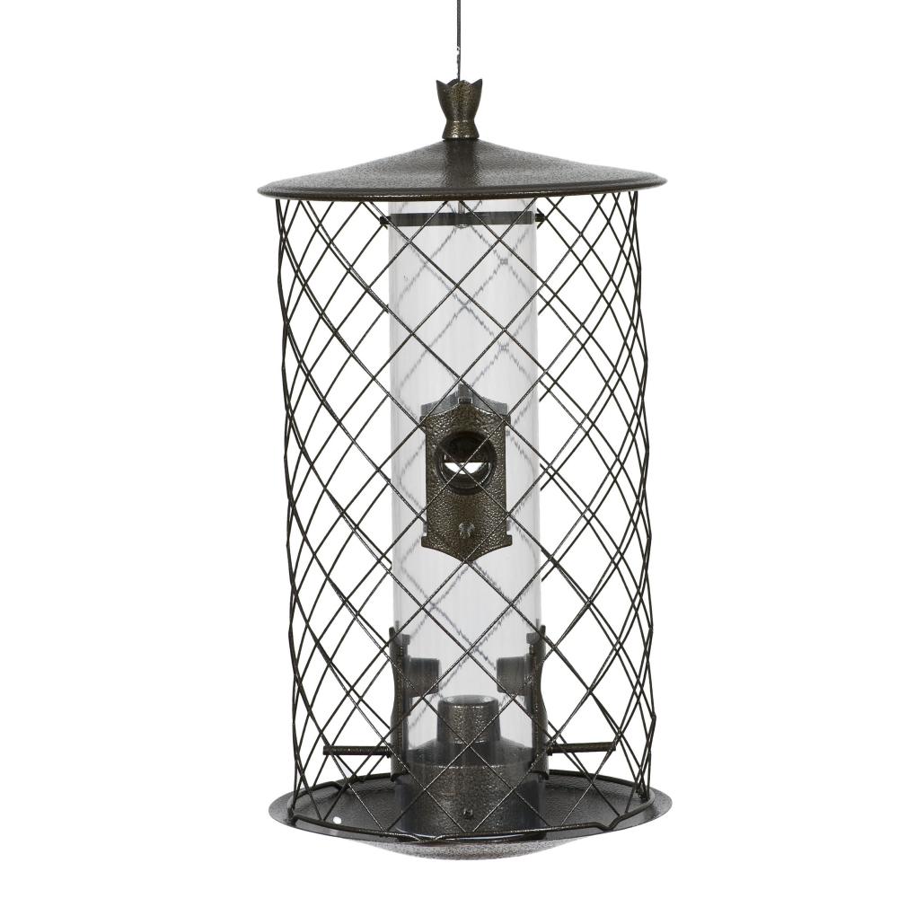 Wild Bird Feeder Tube with Squirrel Barrier Holds up to 3Lb of Seeds
