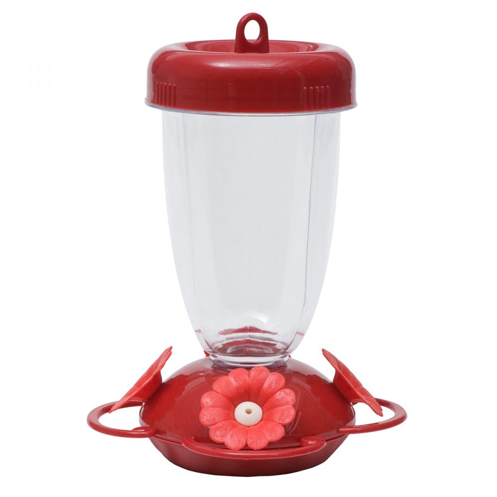 Hummingbird Feeder Plastic Top Fill Red Impatiens 16oz