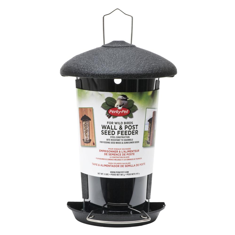 Wild Bird Feeder Flat Back Design Hammered Copper finish Holds 1.1lb of Seeds