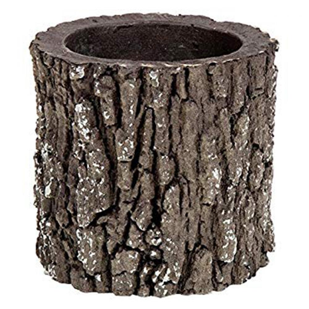 Surreal Planter Vertical Vertical Poly Oak-Look 13in