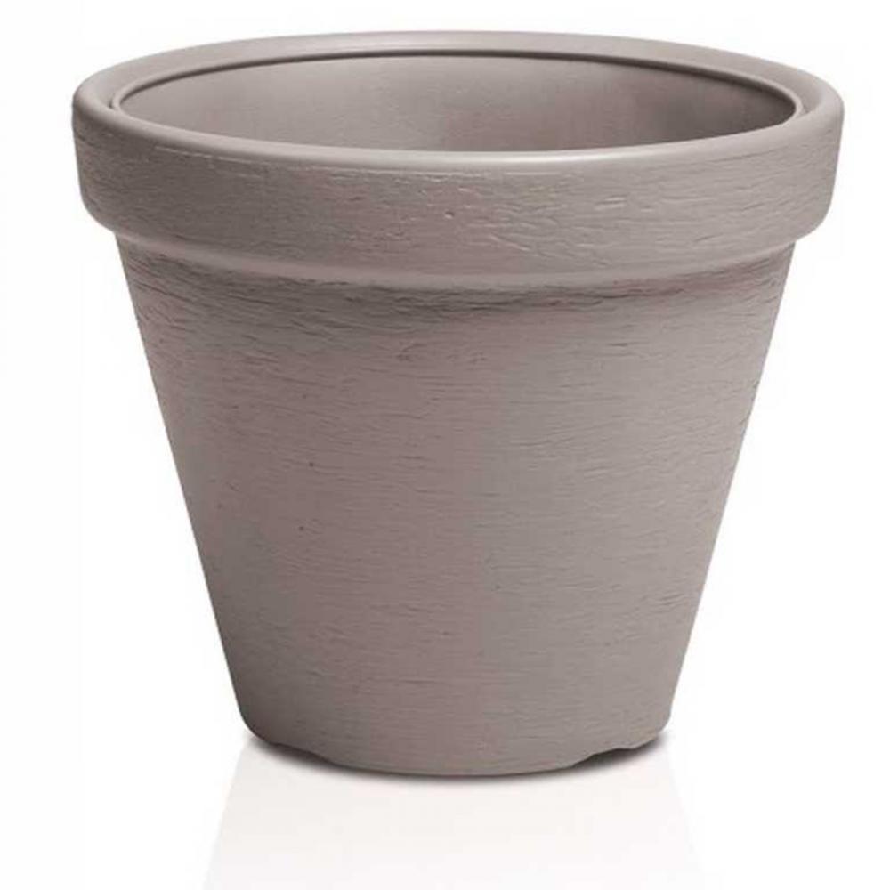 Classic Round Plastic Planter 25 x 25 x 24cm Mocha