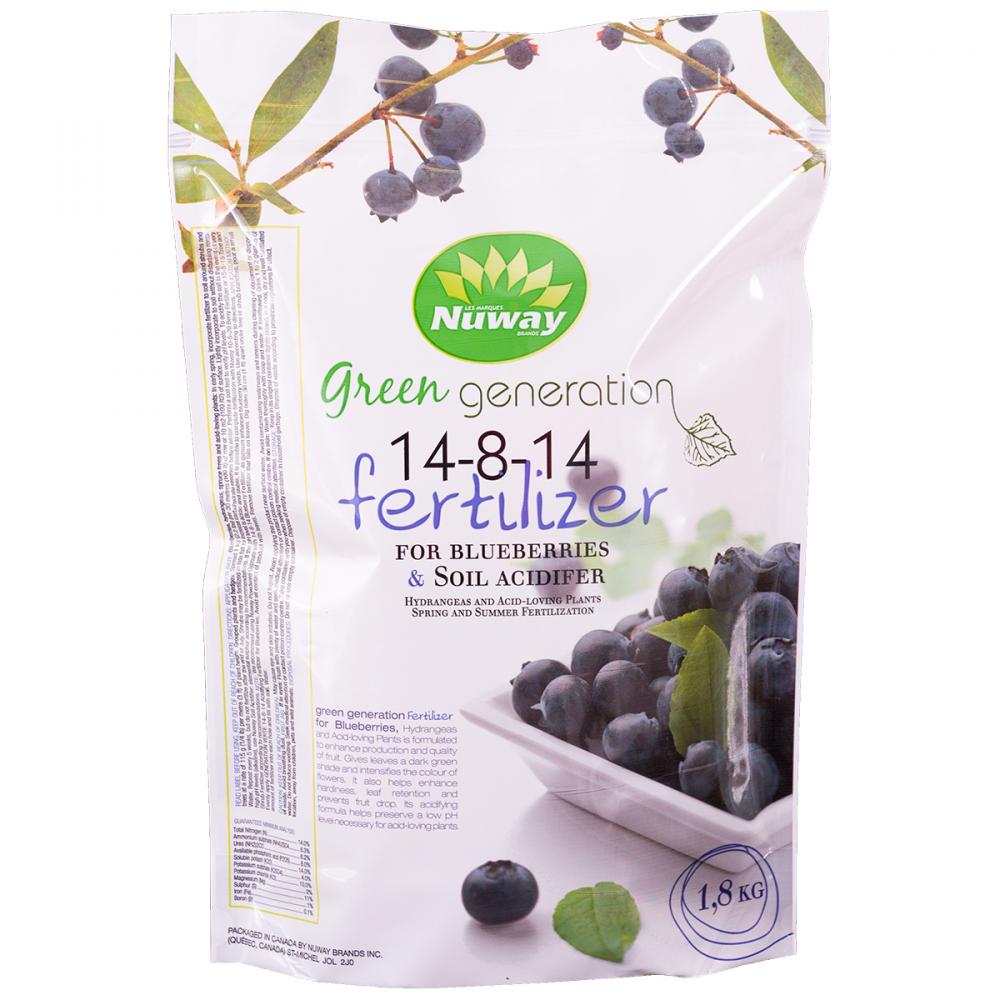 Green Generation Blueberries Fertilizer & Soil Acidifier 14-8-14 10Kg