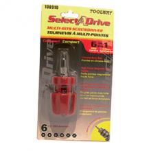 Toolway 108910 - Screwdriver Stubby 6-n-1 Multi-bit
