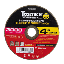 Toolway 120839 - 10Pc Diamond Dry Polishing Pad 4in 3000grit