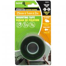 Toolway 122311 - Maximum Bond Mounting Tape 25mm x 1mm x 2m Indoor